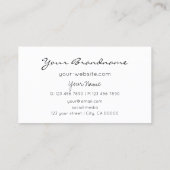 Schwarz-Weiß-Glitzer-Stars Beruflich Einfach Visitenkarte (Rückseite)