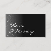 Schwarz-Weiß-Glitzer-Stars Beruflich Einfach Visitenkarte (Vorderseite)