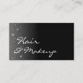 Schwarz-Weiß-Glitzer-Sterne mit Foto Stilvoll Visitenkarte (Vorderseite)