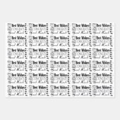 Schwarz/Weiß-Glückwunsch Beste Wünsche Geschenkpapier Set (Vorderseite 2)