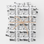 Schwarz/Weiß-Glückwunsch Beste Wünsche Geschenkpapier Set (Beispiel)