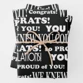 Schwarz-Weiß-Glückwunsch Geschenkpapier Set (Beispiel)