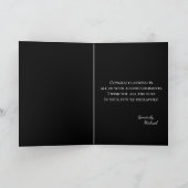 Schwarz-Weiß-Glückwunsch Grad Foto Karte (Innenseite)