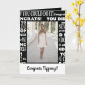 Schwarz-Weiß-Glückwunsch Grad Foto Karte (Gelbe Blume)