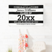 Schwarz-weiß Glückwunschklasse 2022 Absolvent Banner (Insitu)