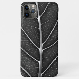 Schwarz-weiß glühendes Blatt Nahaufnahme Case-Mate iPhone Hülle