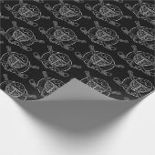 Schwarz-Weiß-Goalie Geschenkpapier (Ecke)