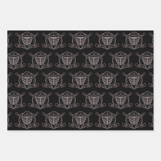 Schwarz-Weiß-Goalie Geschenkpapier Set (Vorderseite 3)