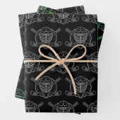 Schwarz-Weiß-Goalie Geschenkpapier Set (Beispiel)