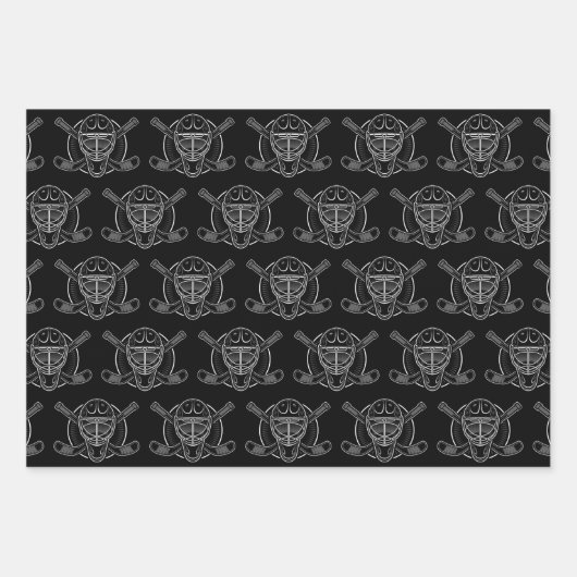 Schwarz-Weiß-Goalie Geschenkpapier Set (Vorderseite)