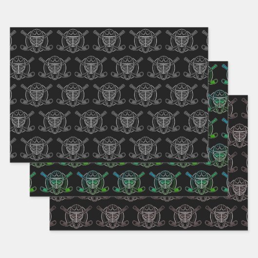 Schwarz-Weiß-Goalie Geschenkpapier Set (Set)