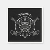 Schwarz-Weiß-Goalie Serviette (Vorderseite)