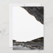 Schwarz-weiß Gold Agate 60. Geburtstag Einladung (Rückseite)