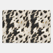 Schwarz-weiß Gold Cowgirl Cowhide Geschenkpapier Set (Vorderseite 3)