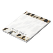 Schwarz-weiß Gold Cowgirl Cowhide Notizblock (Rotiert)