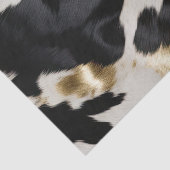 Schwarz-weiß Gold Cowgirl Cowhide Seidenpapier (Detail)