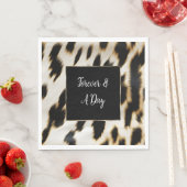 Schwarz-weiß Gold Cowgirl Cowhide Serviette (Beispiel)