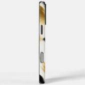 Schwarz-weiß Gold Cowhide Case-Mate iPhone Hülle (Rückseite / Rechts)