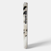 Schwarz-weiß Gold Cowhide Case-Mate iPhone Hülle (Rückseite / Links)