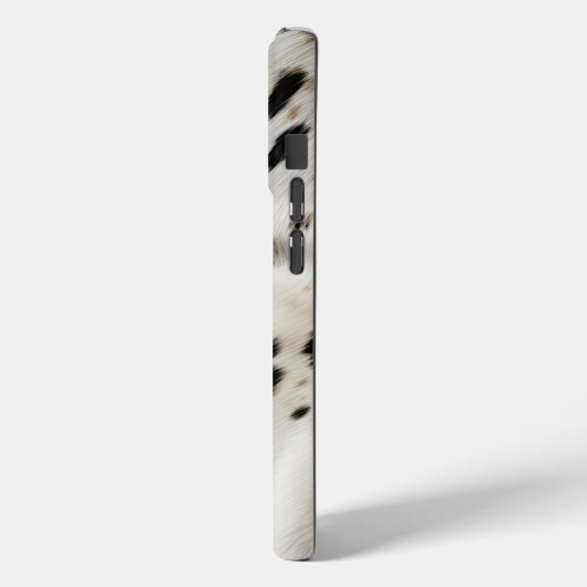 Schwarz-weiß Gold Cowhide Case-Mate iPhone Hülle (Rückseite / Links)