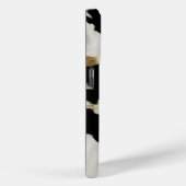 Schwarz-weiß Gold Cowhide Case-Mate iPhone Hülle (Rückseite / Rechts)