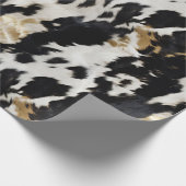 Schwarz-weiß Gold Cowhide Geschenkpapier (Ecke)