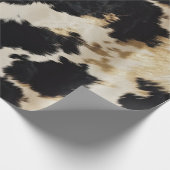 Schwarz-weiß Gold Cowhide Geschenkpapier (Ecke)