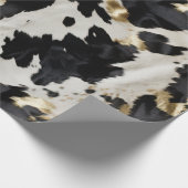 Schwarz-weiß Gold Cowhide Geschenkpapier (Ecke)