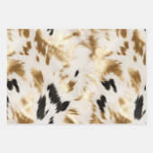 Schwarz-weiß Gold Cowhide Geschenkpapier Set (Vorderseite 3)