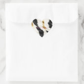 Schwarz-weiß Gold Cowhide Herz-Aufkleber (Tasche)