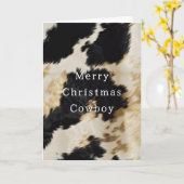 Schwarz-weiß Gold Cowhide Karte (Gelbe Blume)