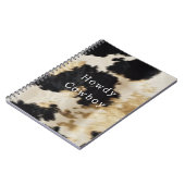 Schwarz-weiß Gold Cowhide Notizblock (Linke Seite)