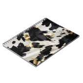 Schwarz-weiß Gold Cowhide Notizblock (Linke Seite)