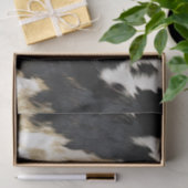 Schwarz-weiß Gold Cowhide Seidenpapier (Geschenk)