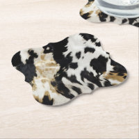 Schwarz-weiß Gold Cowhide