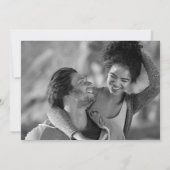 Schwarz-Weiß-Gold-Foliage-Fotos Hochzeit Invita Einladung (Rückseite)