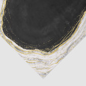 Schwarz-weiß & Gold Geode Agate Marble Wedding Seidenpapier (Ausschnitt)
