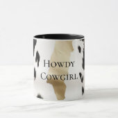Schwarz-weiß Gold Glam Cowhide Südwest Tasse (Zentrum)