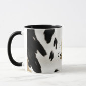 Schwarz-weiß Gold Glam Cowhide Südwest Tasse (Links)