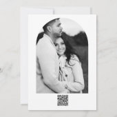 Schwarz-weiß Gold Moderne Minimal Hochzeit Vielen Einladung (Rückseite)