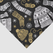 Schwarz-weiß Gold Moderne Winterkleidung Seidenpapier (Detail)