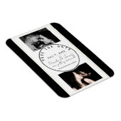 Schwarz-weiß Gold Moderner Minimal Save the Date Magnet (Rechte Seite)