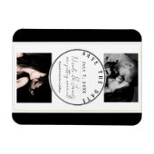 Schwarz-weiß Gold Moderner Minimal Save the Date Magnet (Horizontal)