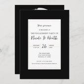Schwarz-weiß Gold Modernes Highlights Elegante Ver Einladung (Vorne/Hinten)