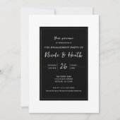 Schwarz-weiß Gold Modernes Highlights Elegante Ver Einladung (Vorderseite)