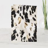 Schwarz-weiß Gold Südwest Cowhide Geburtstag Karte (Rückseite)
