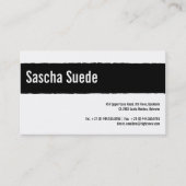 Schwarz, Weiß, Gold Visitenkarte (Vorderseite)