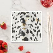 Schwarz-weiß Gold Western Cowhide Serviette (Beispiel)