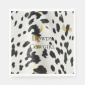 Schwarz-weiß Gold Western Cowhide Serviette (Vorderseite)