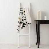 Schwarz-weiß Gold Western Cowhide Sherpadecke (Beispiel)